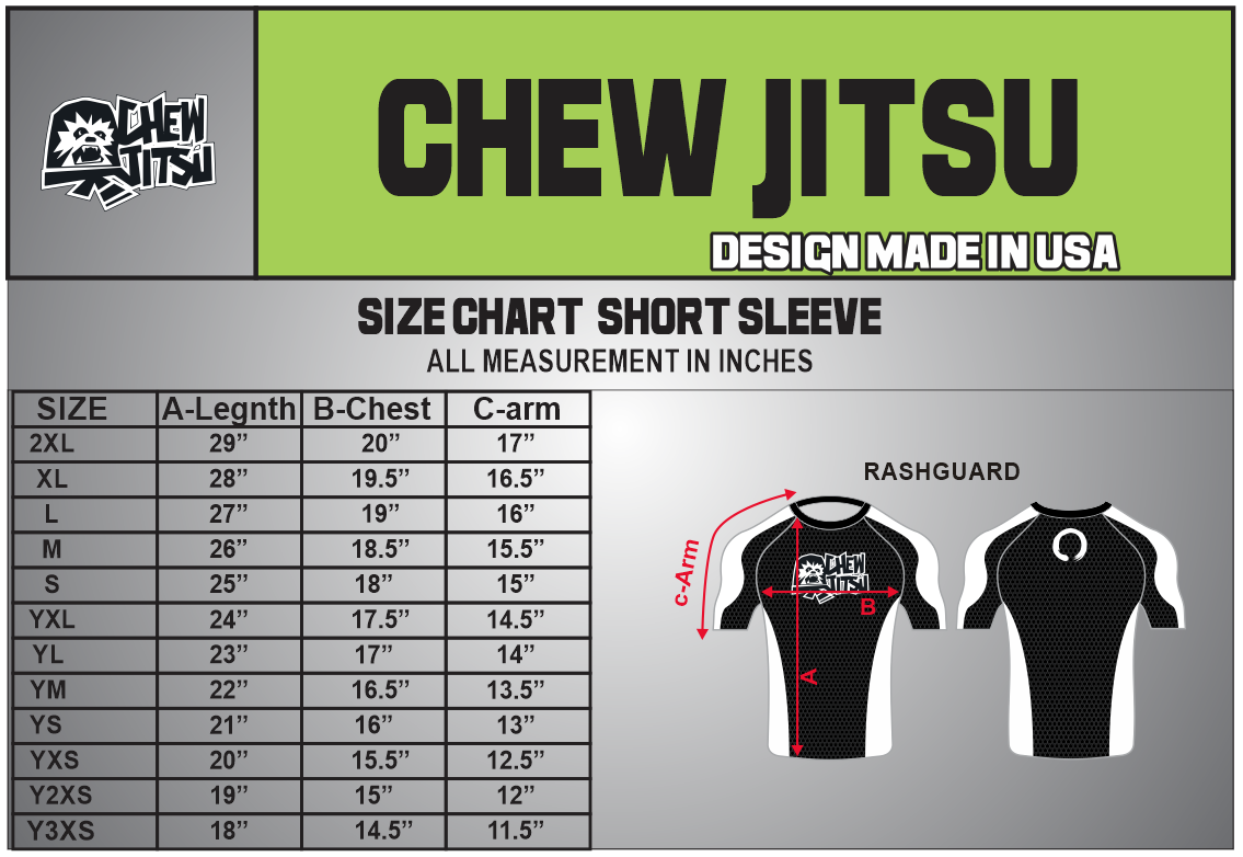 CLEARANCE - ChewJitsu Rash Guard Top - Brown Belt